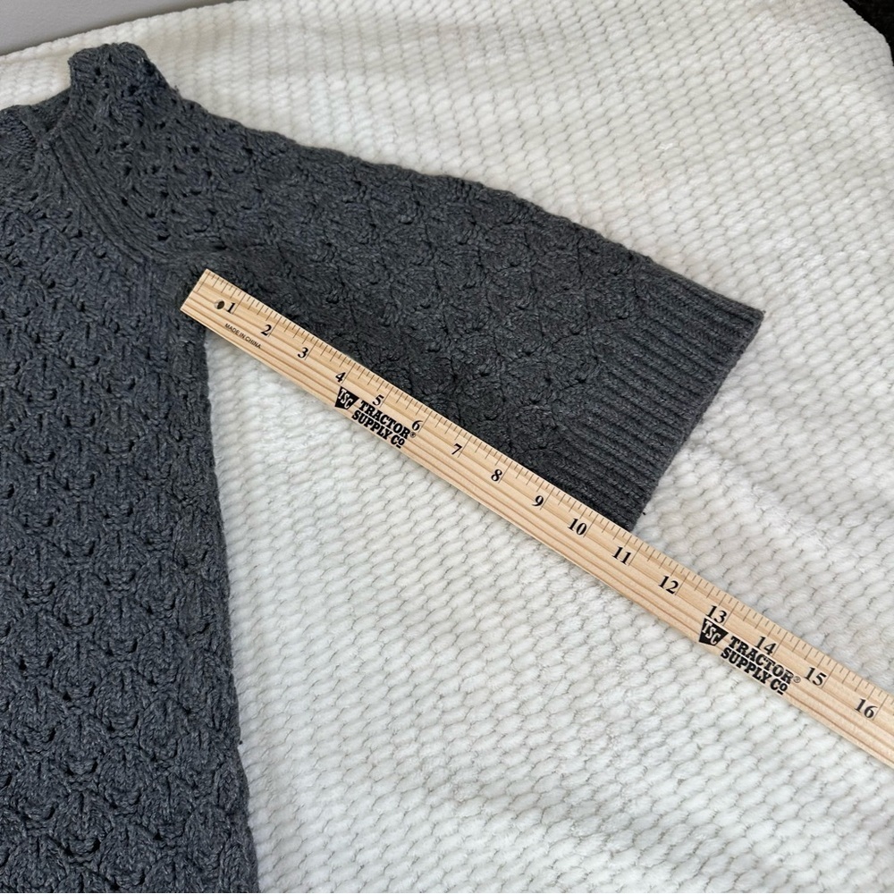 Juicy Couture Womens Small 3/4 Sleeve Crochet Dress Gray Fall Layered Tunic - Picture 8 of 10